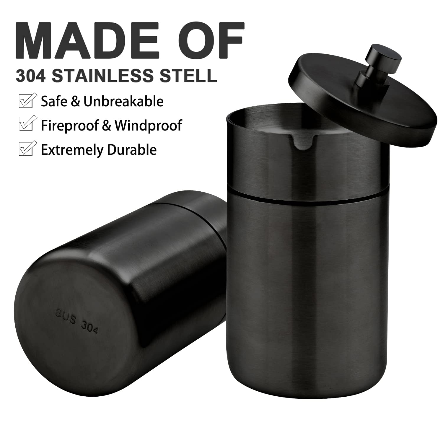 EOCICI open lid with extinguished butts showing secure containment benefit