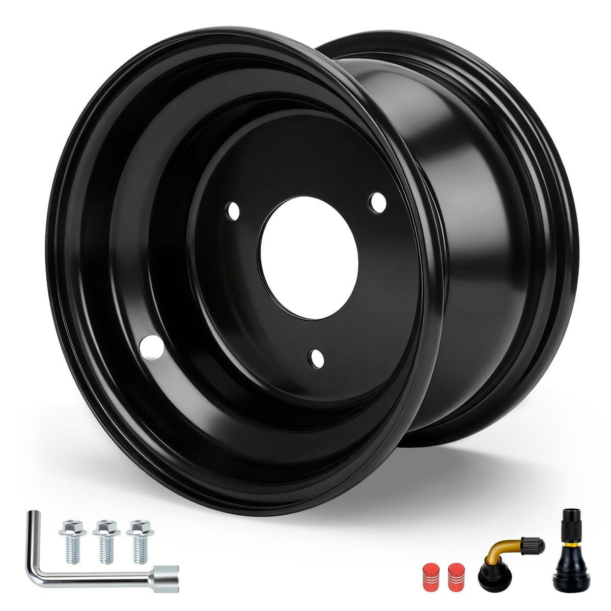 EOPOAYI front view of 7-inch rim showing mounting holes and finish, durable replacement