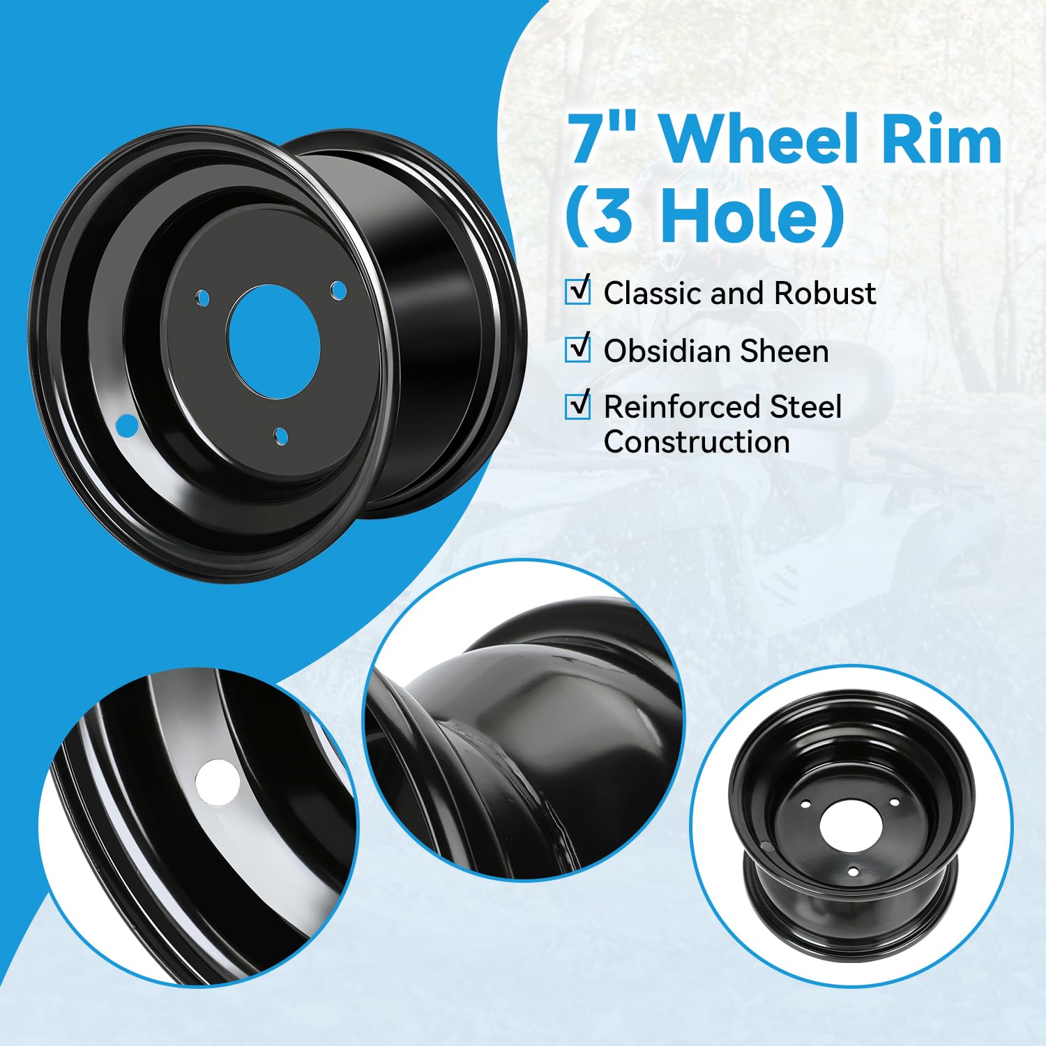 EOPOAYI rim held in hands for scale demonstrating compact 7-inch size and fit