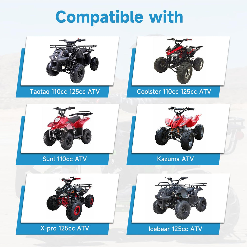 EOPOAYI starter mounted on an ATV demonstrating direct-fit installation