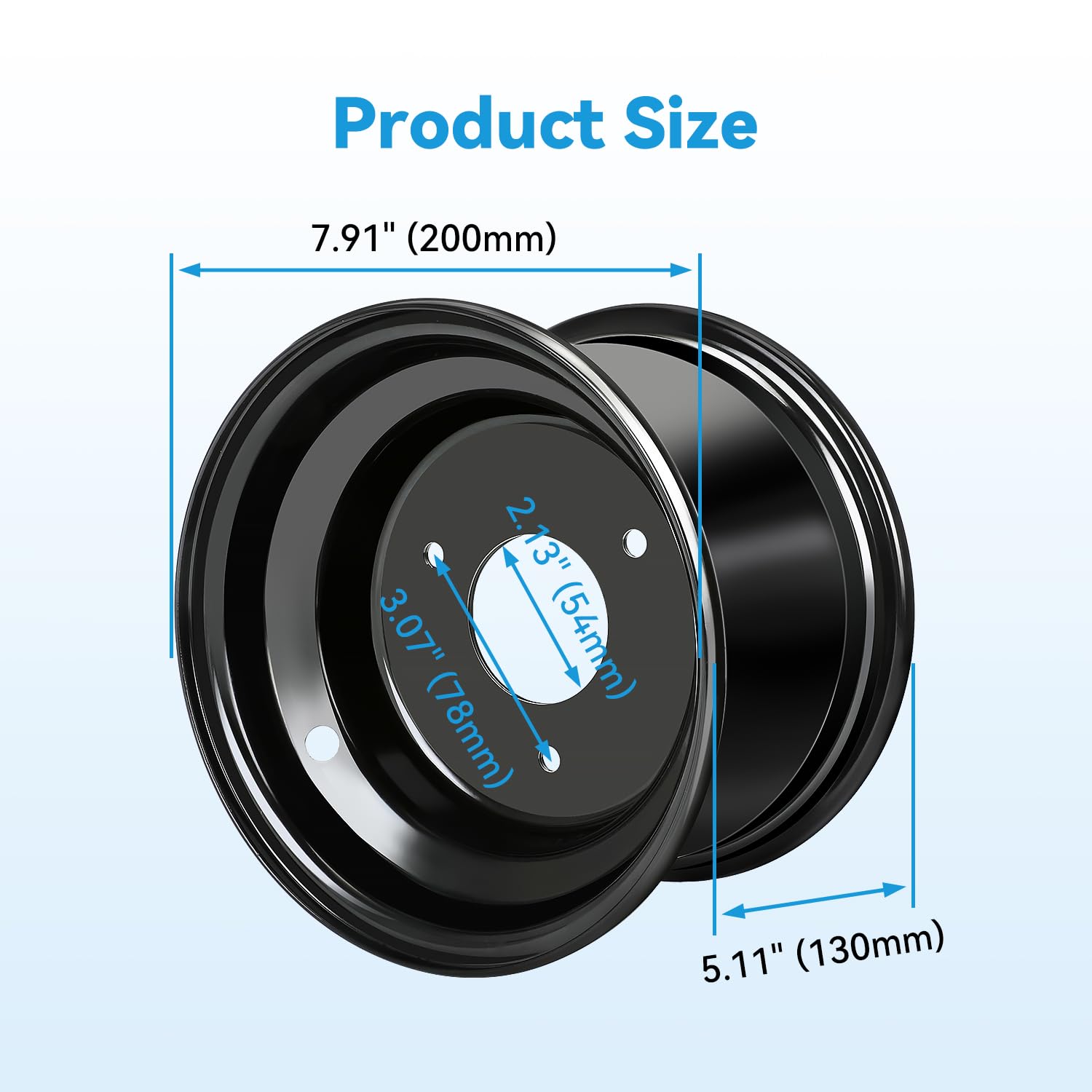 EOPOAYI rim with included bolts and spanner showing ready-to-install convenience