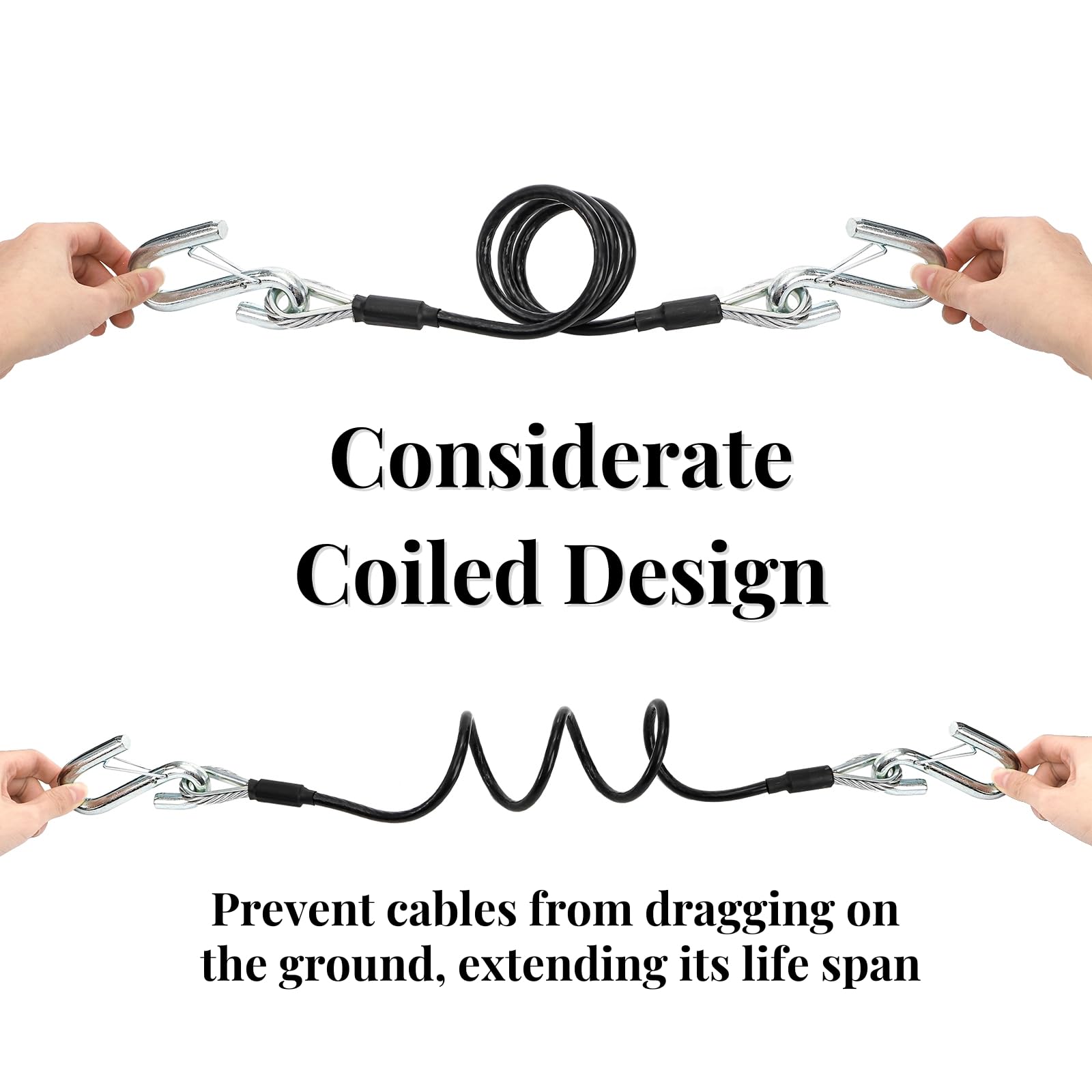Eorbow vinyl-coated cable texture highlighting corrosion resistance and long-term durability