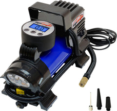 EPAuto inflator front view showing compact design and controls for easy storage
