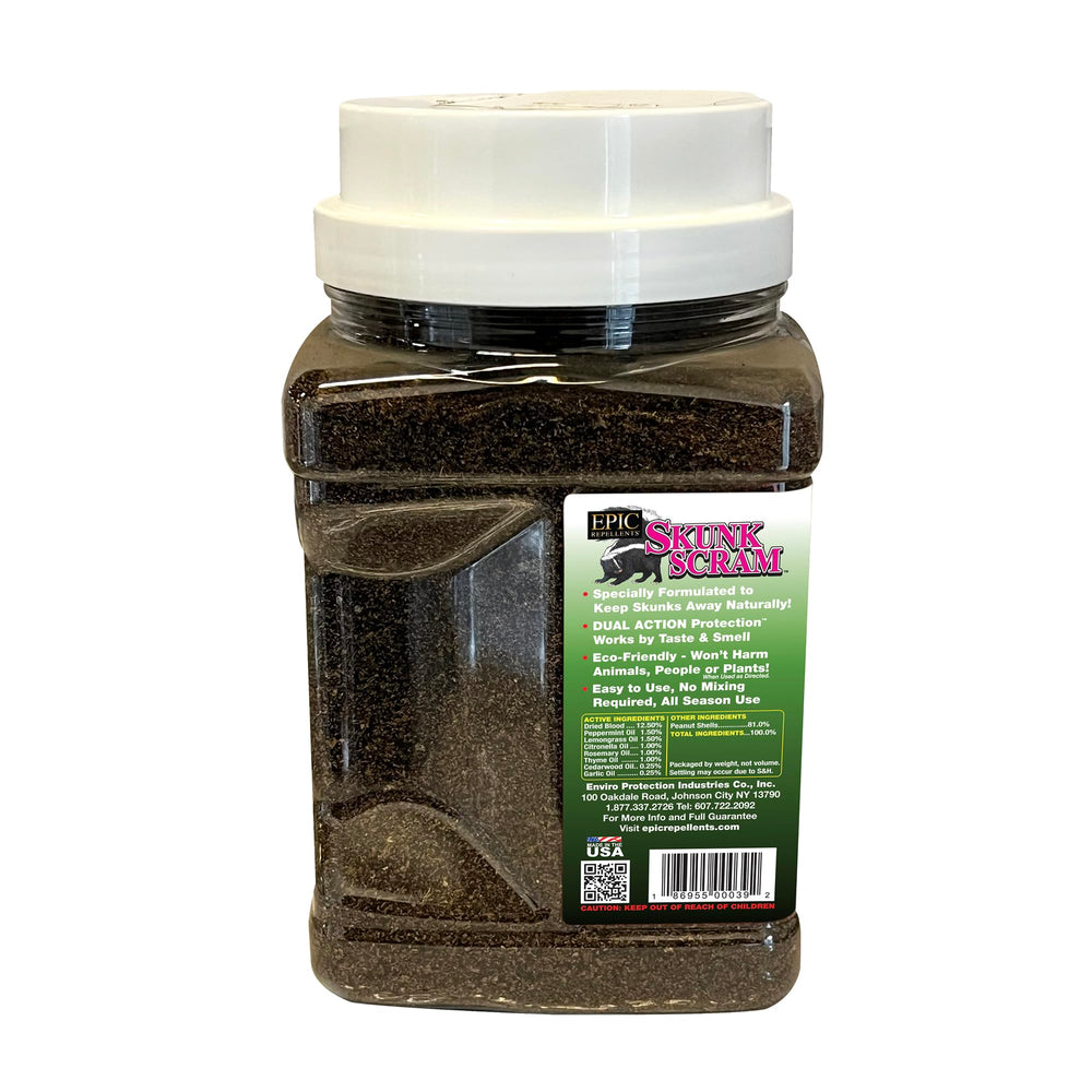 EPIC REPELLENTS granules being sprinkled along garden edge to protect plants