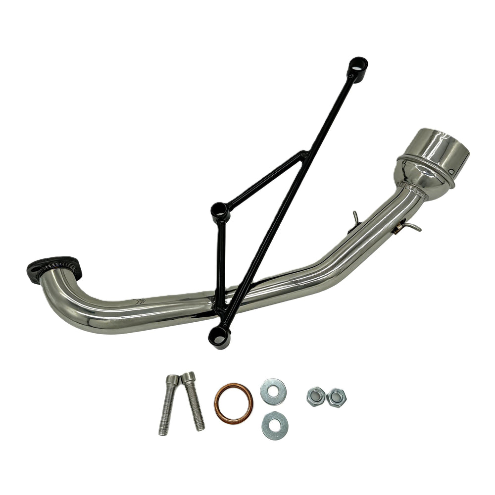 EPJHKBE polished stainless header front view shows durability and sleek finish