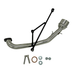 EPJHKBE polished stainless header front view shows durability and sleek finish
