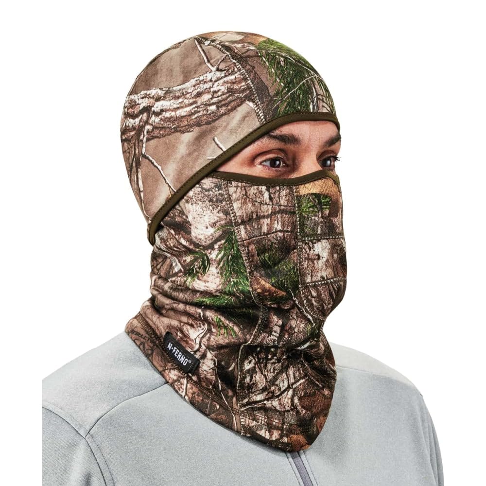 Ergodyne 6823 front view showing camouflage fit and wind protection