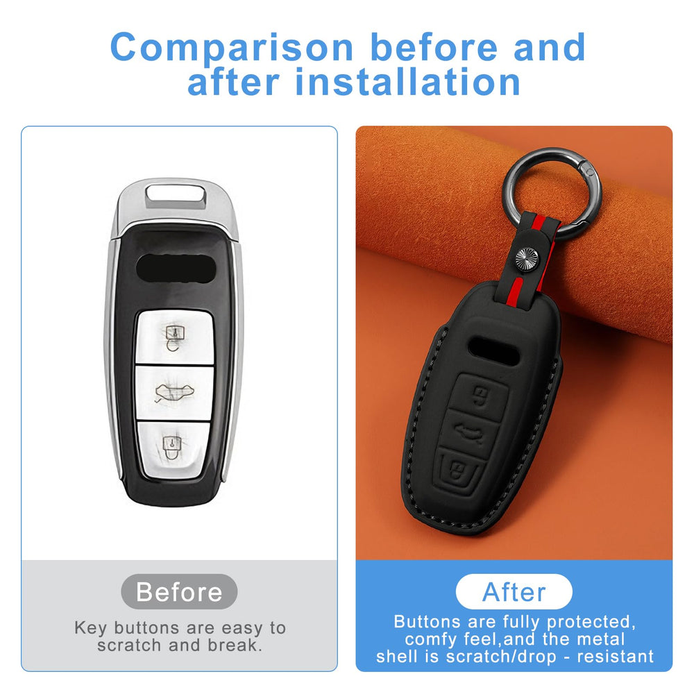 Erivis removable metal leather keychain attached for secure everyday carry
