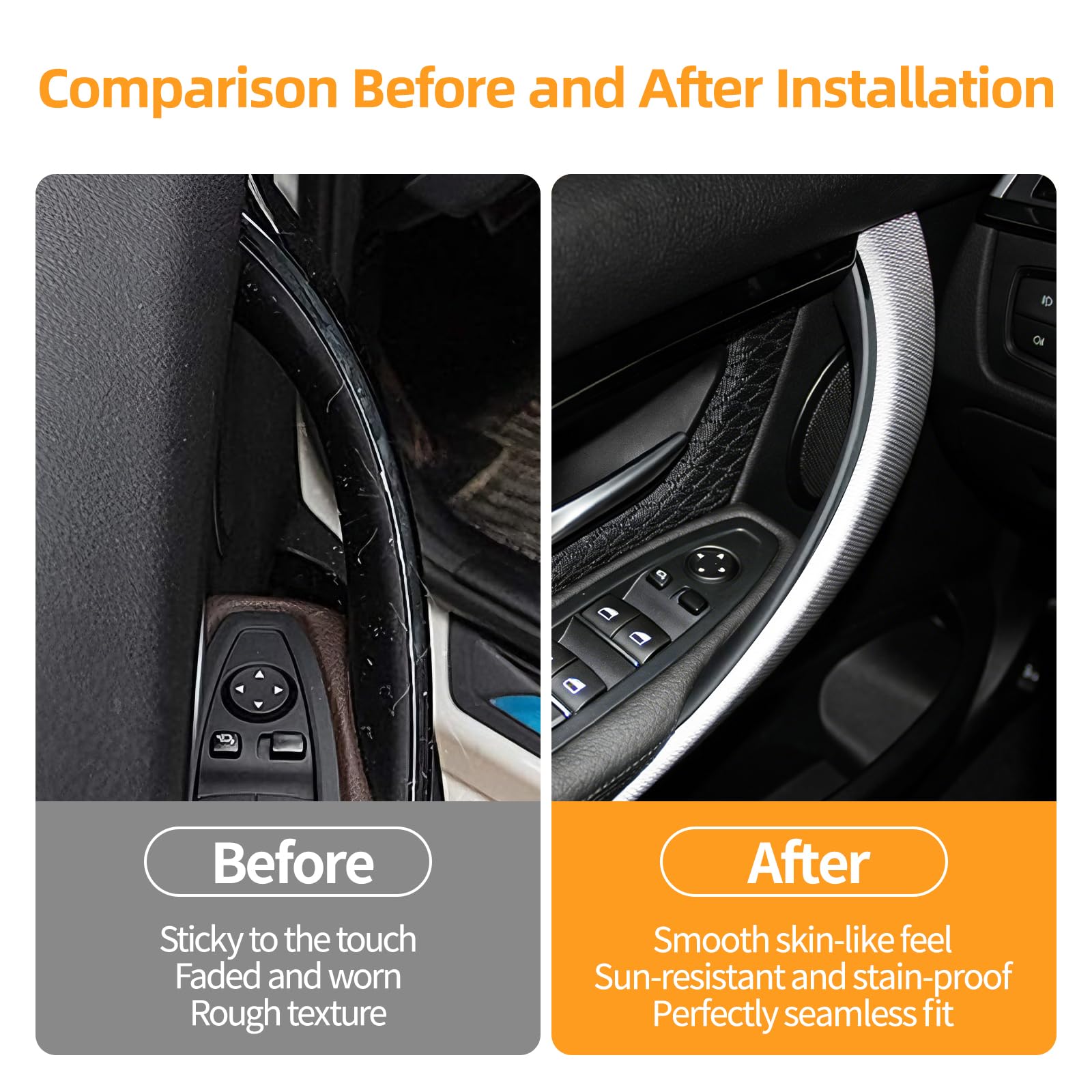 Erivis passenger handle cover fitted highlighting matching finish