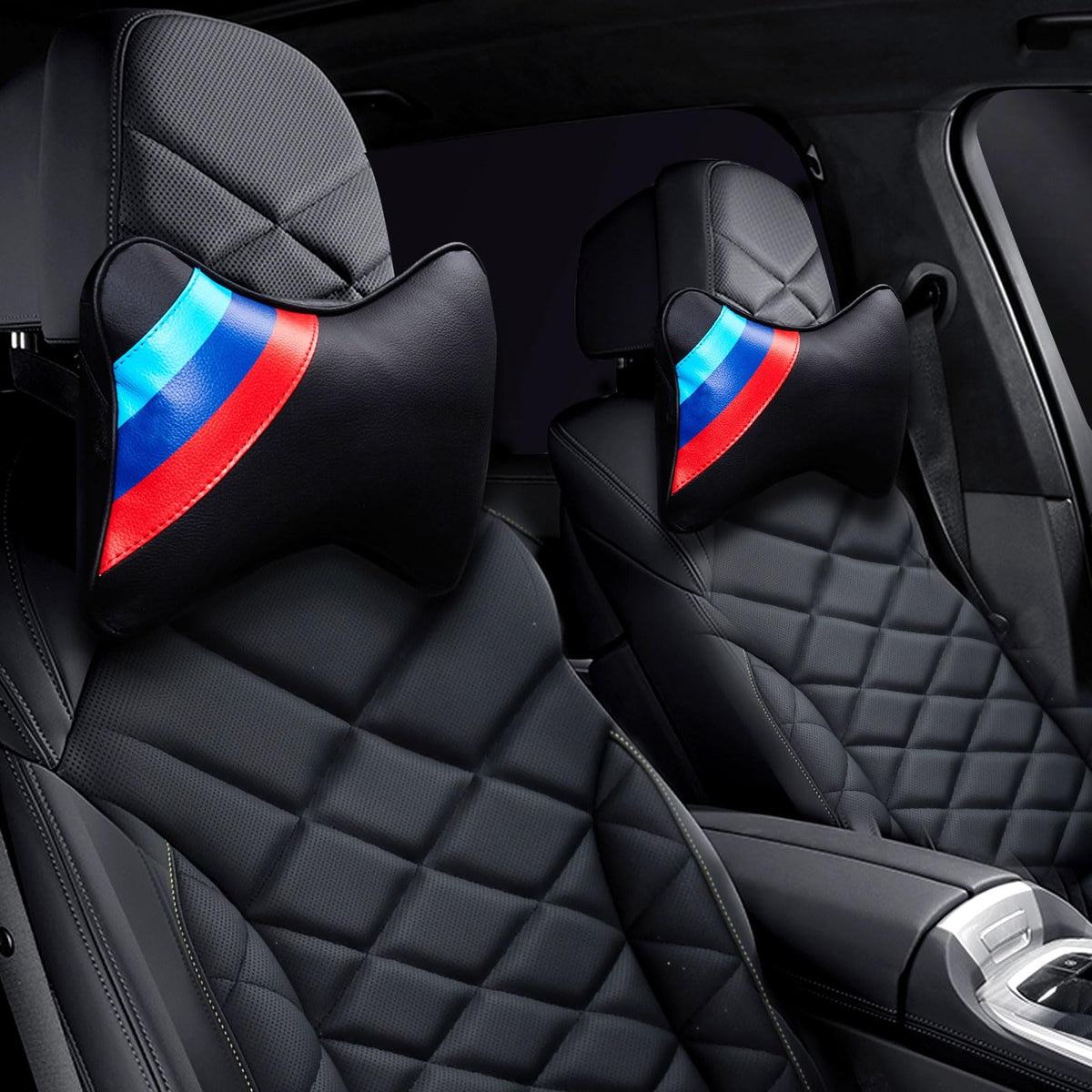 Erivis front view of headrest pair showing sleek fit and added comfort
