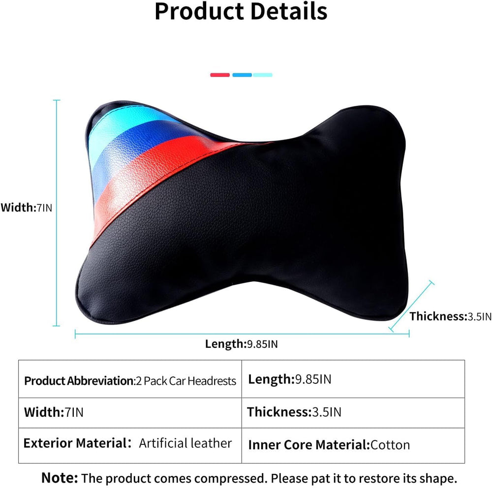 Erivis headrest installed in a BMW front seat for ergonomic support