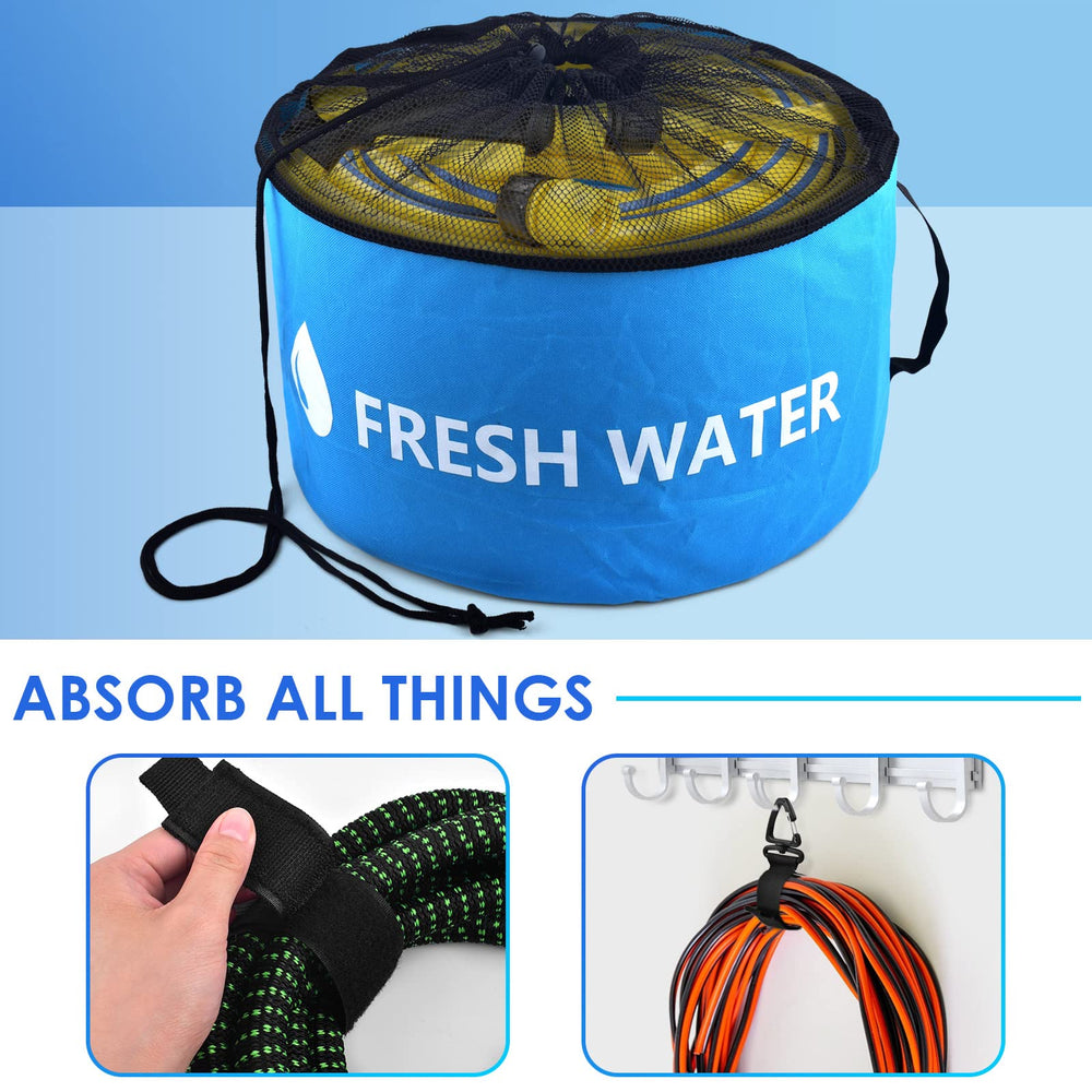 ERKOON black sewer bag open displaying lined interior and containment benefit