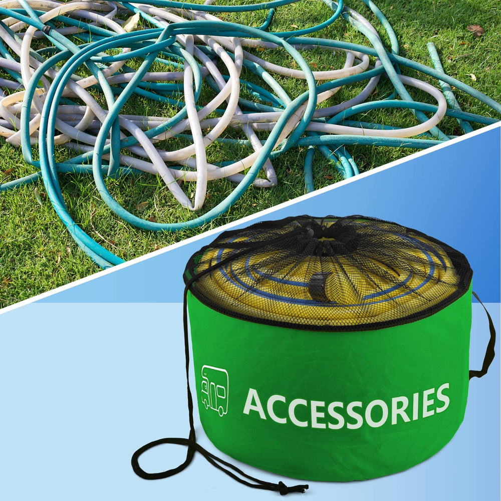 ERKOON green bag holding small tools and accessories for tidy storage benefit