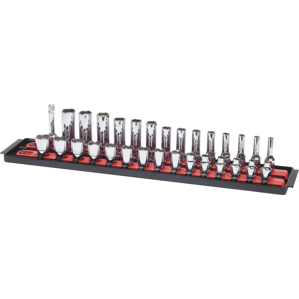 Ernst Manufacturing tray loaded with sockets demonstrating maximum capacity