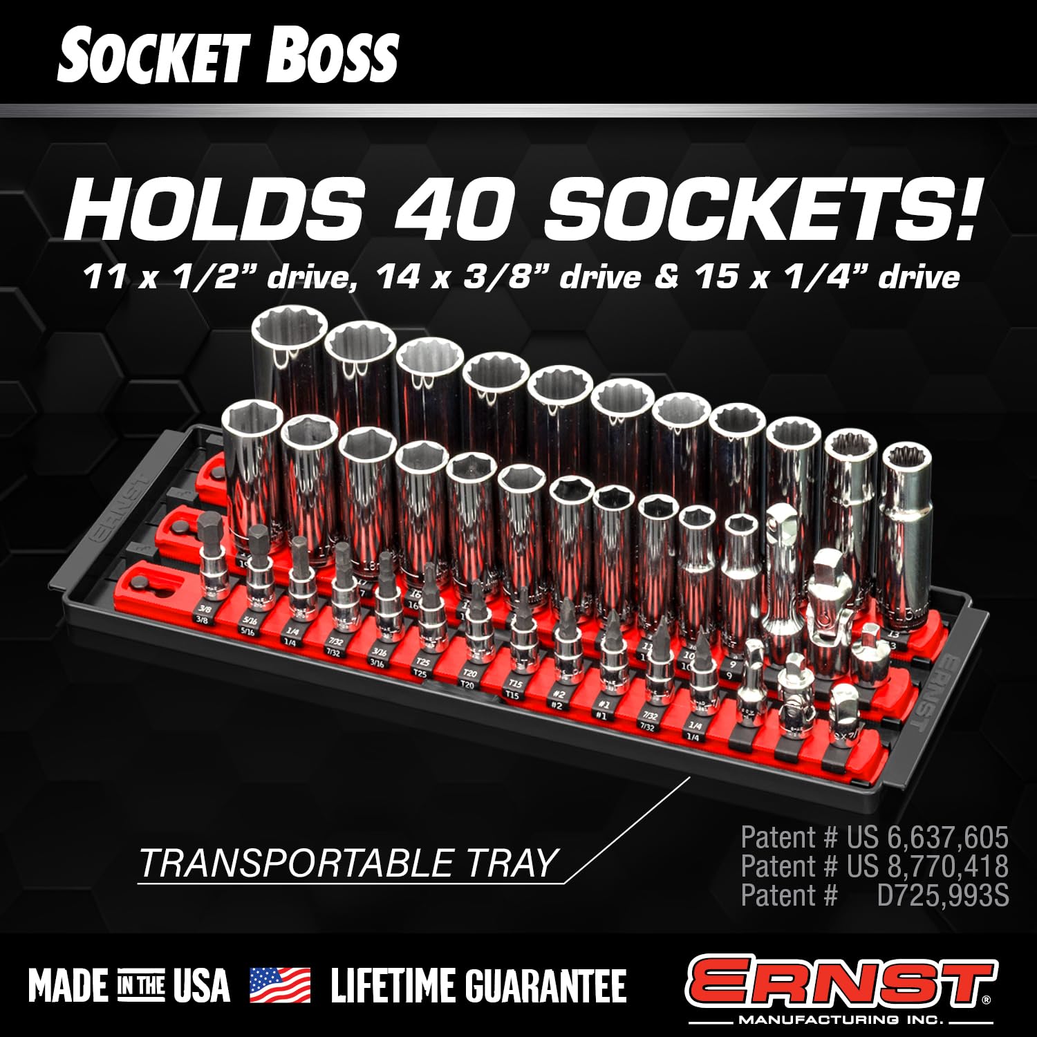Ernst Socket Boss loaded with sockets illustrating compact storage and quick selection
