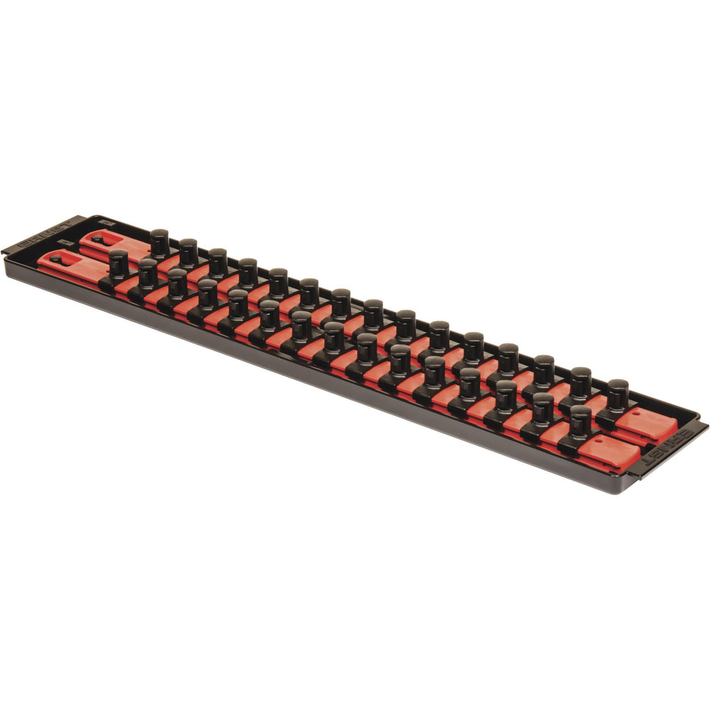Ernst Manufacturing tray seated inside a toolbox drawer for neat, portable socket organization
