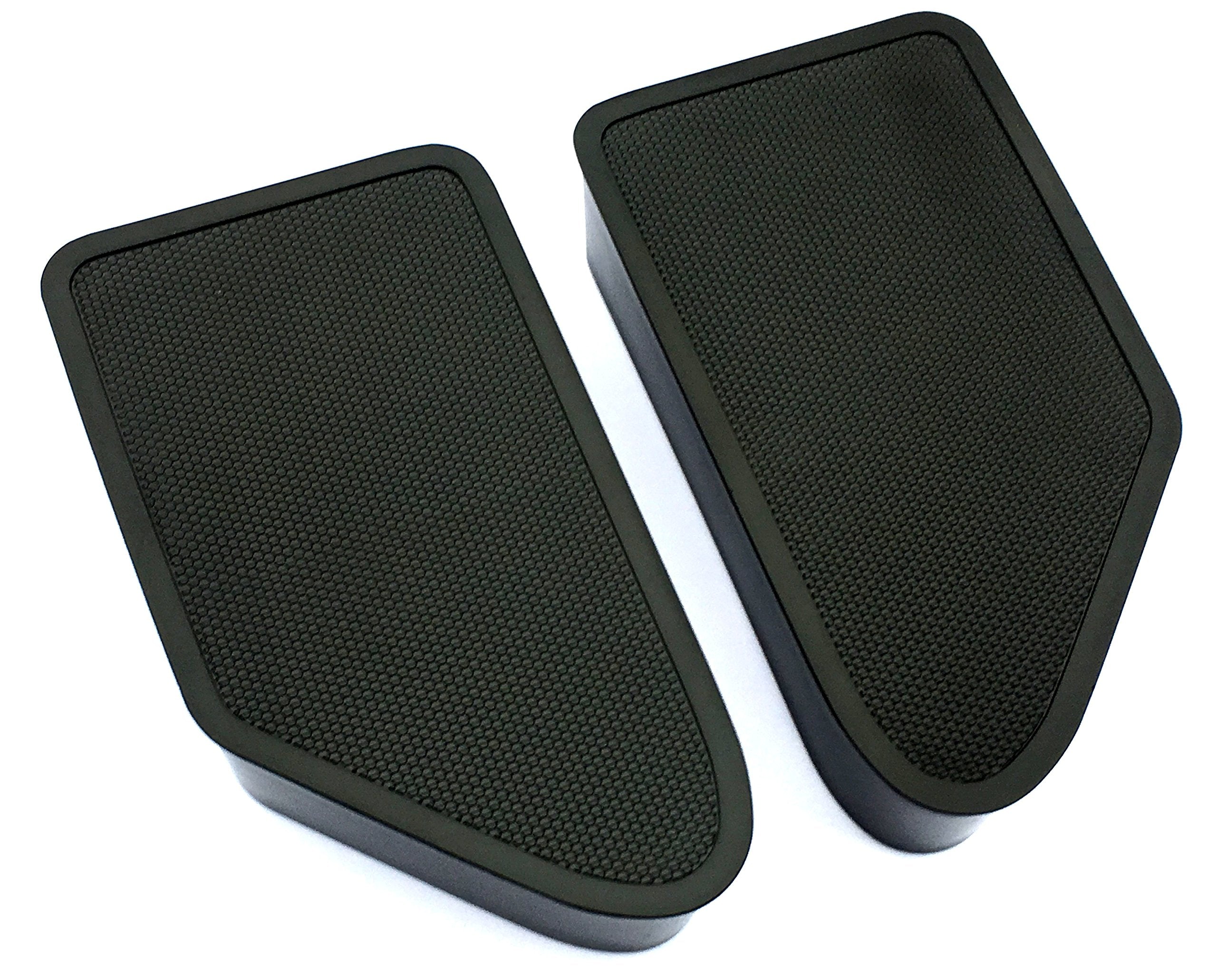 ES ENGINEERED BY SCHILDMEIER front view of both stake pocket covers showing fit and shape benefits
