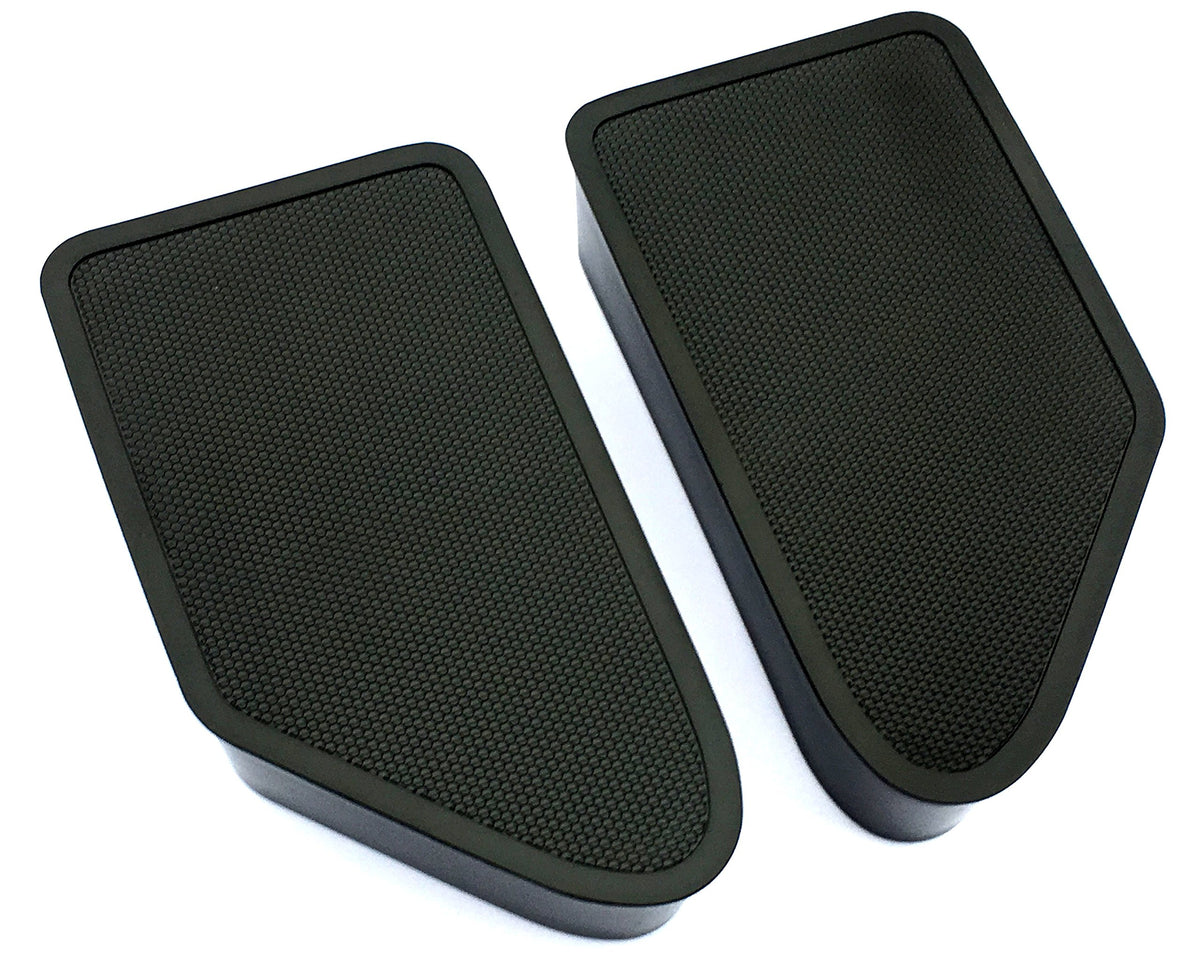 ES ENGINEERED BY SCHILDMEIER front view of both stake pocket covers showing fit and shape benefits