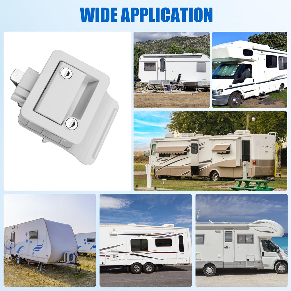 Esakoya lock on camper door in outdoor scene providing reliable security