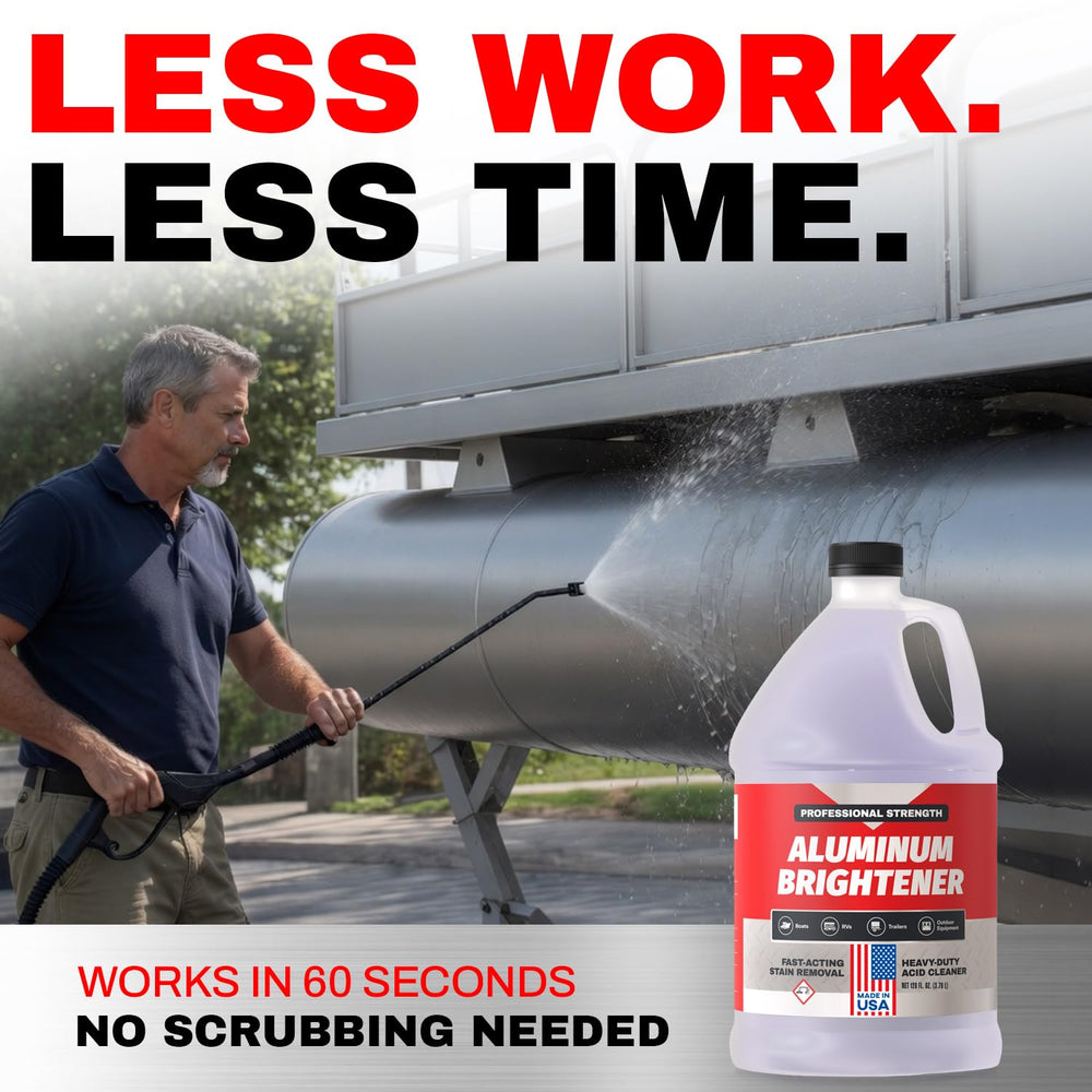 Escentile applied with a brush to aluminum rail for precise cleaning