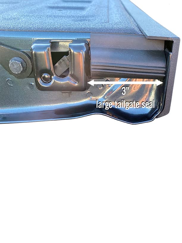 ESI tailgate seal on truck at campsite protecting cargo from weather