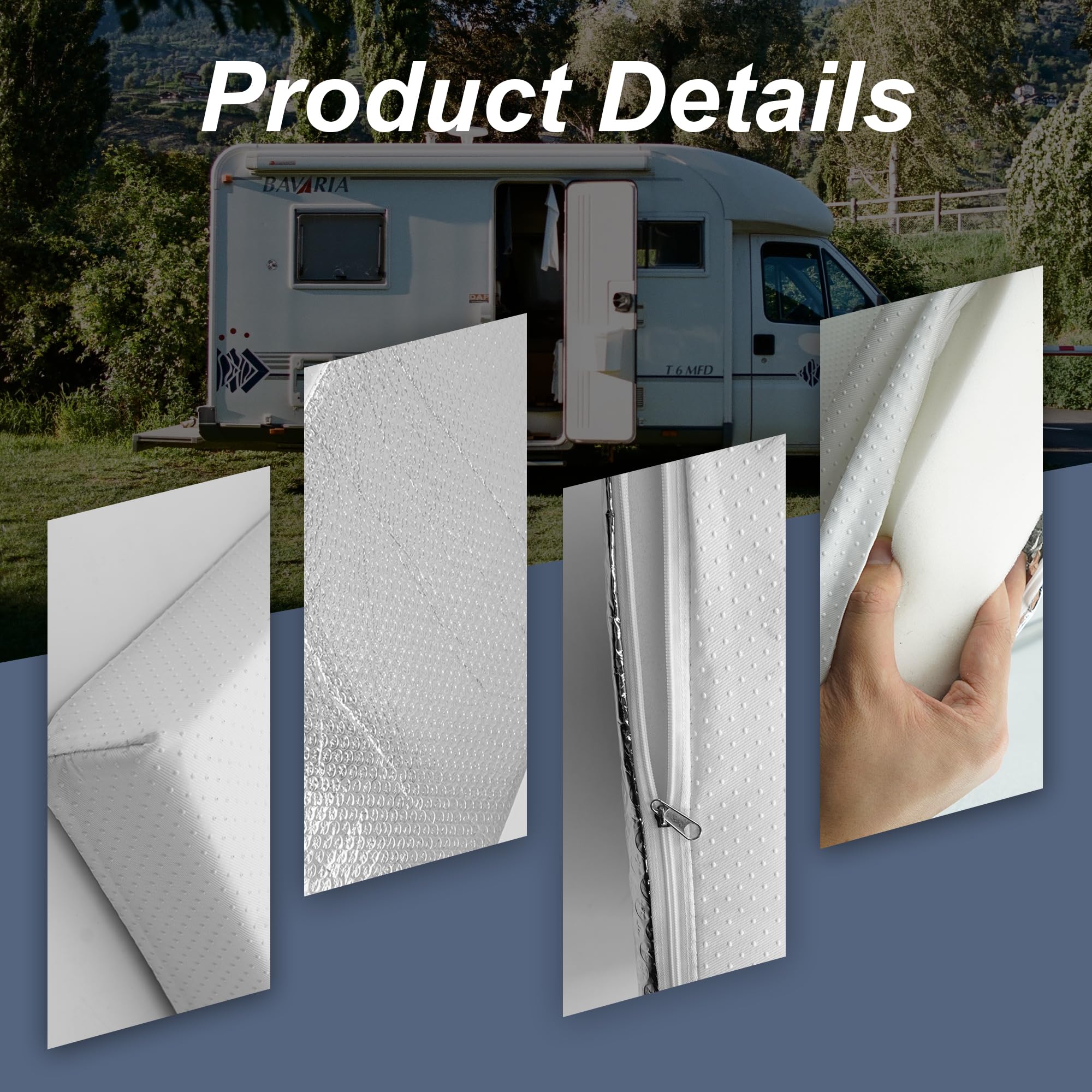 ESMING insulator in camper interior illustrating cooler cabin and comfortable environment