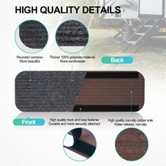 ESUDNT non-slip rubber backing close view showing secure grip and water resistance