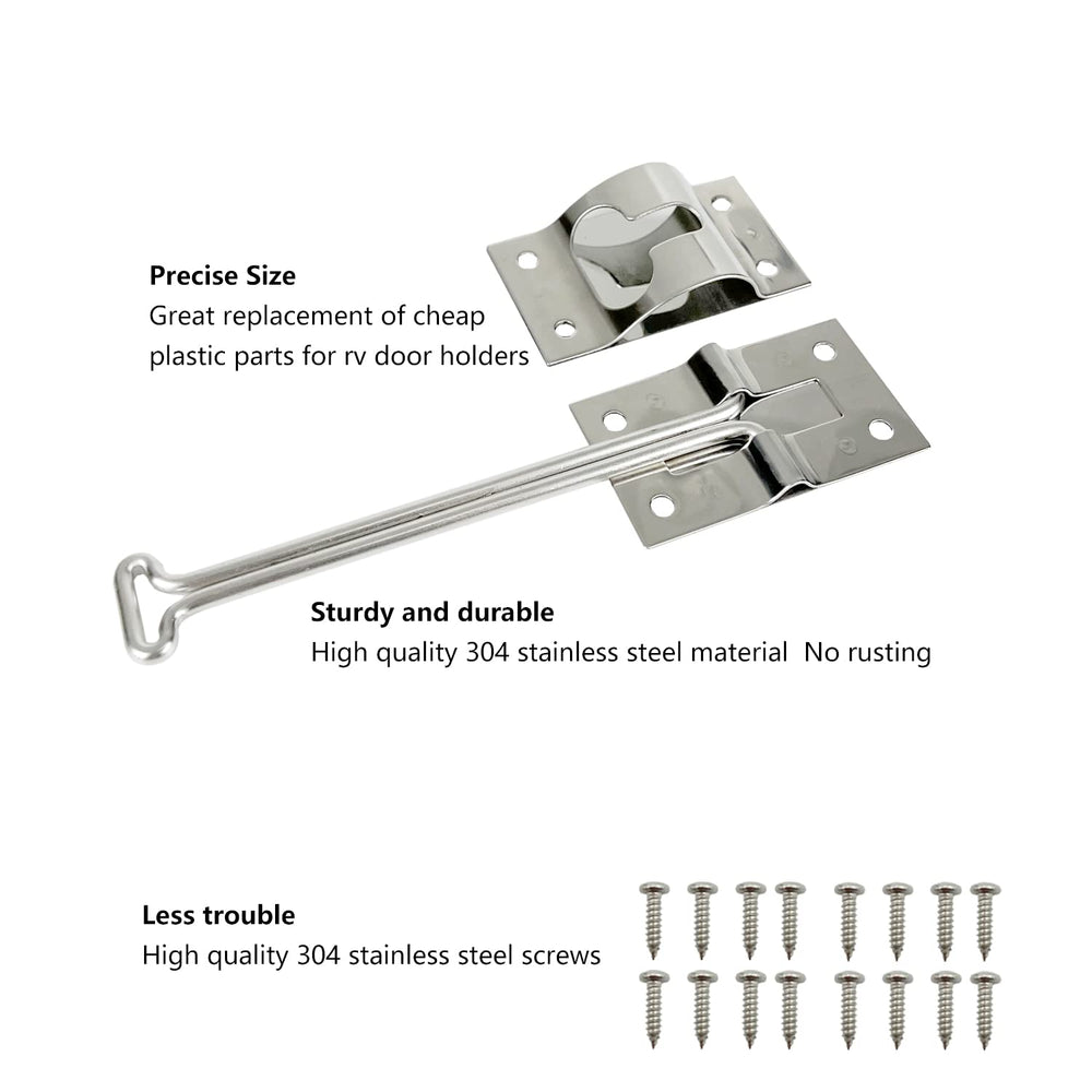 ESUDNT mounted on an RV door illustrating secure hold and ease of use