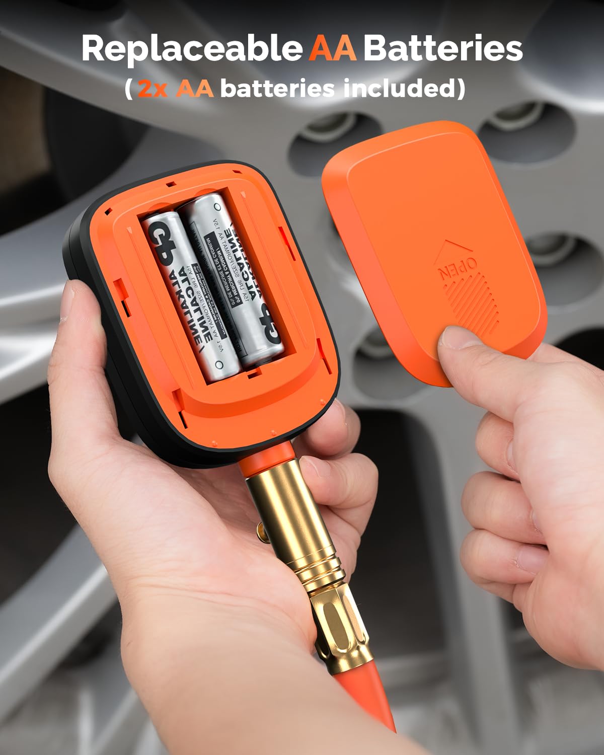 ETENWOLF handheld size comparison showing portable gauge for garage or roadside