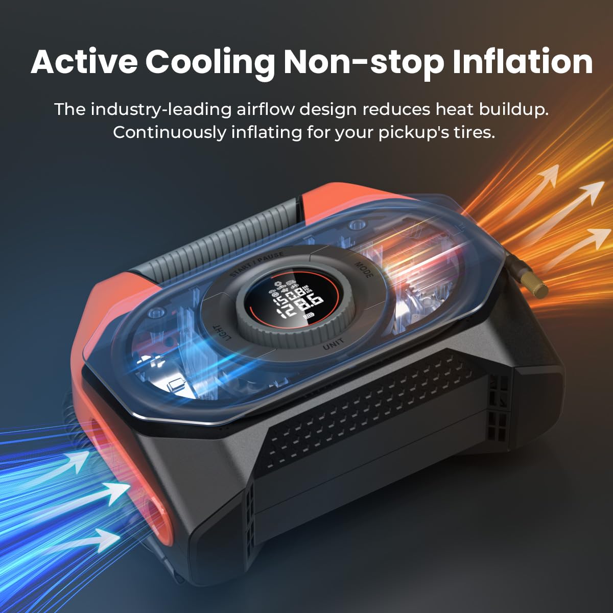 ETENWOLF hose and nozzle set displayed for versatile inflation options