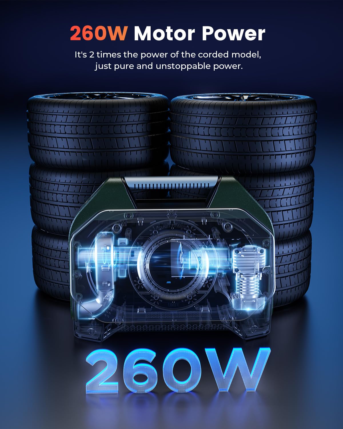 ETENWOLF VORTEX S7 digital display close-up showing accurate pressure readout