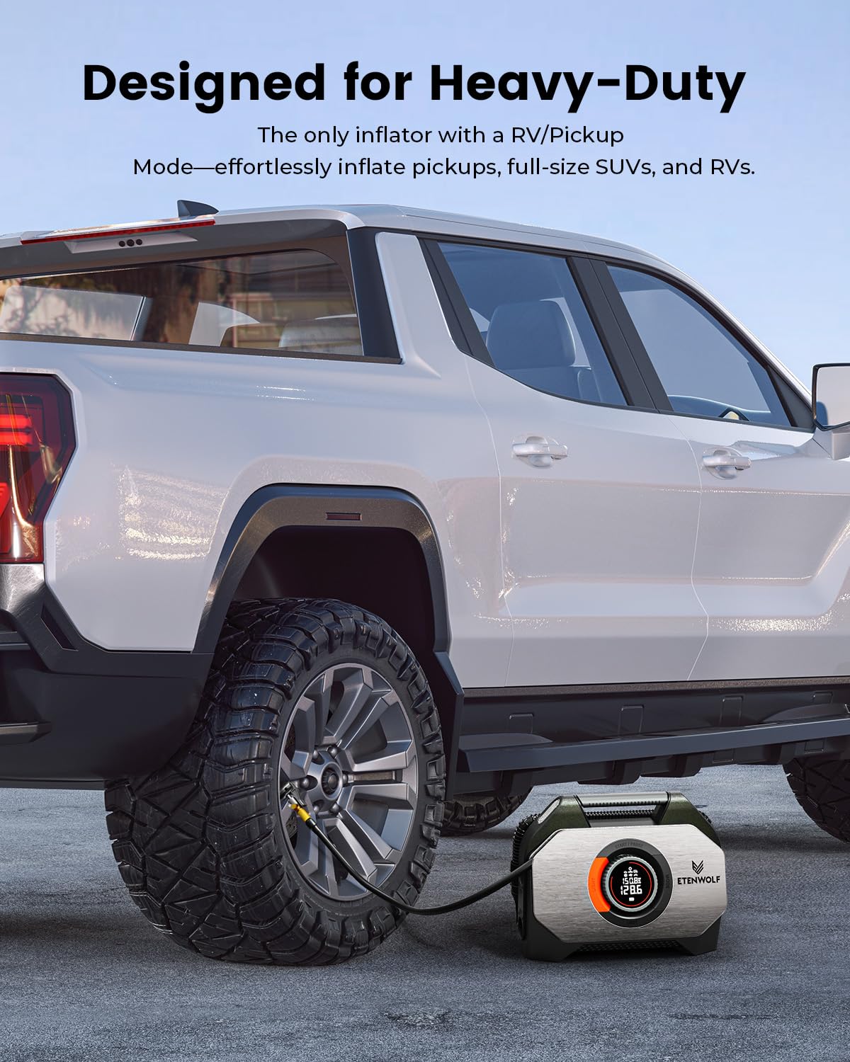 ETENWOLF VORTEX S7 LED light illuminated demonstrating emergency visibility and safety