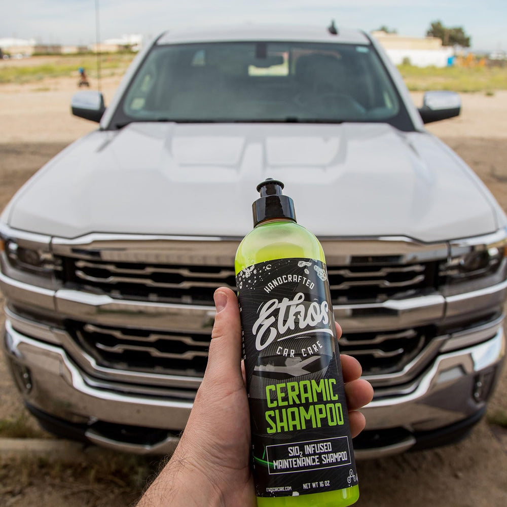 Ethos rich foam in hand demonstrating high-foaming lubricity and safe cleaning