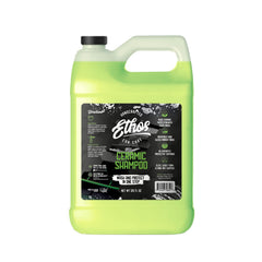 Ethos Handcrafted Car Care front bottle showing product and usage benefits