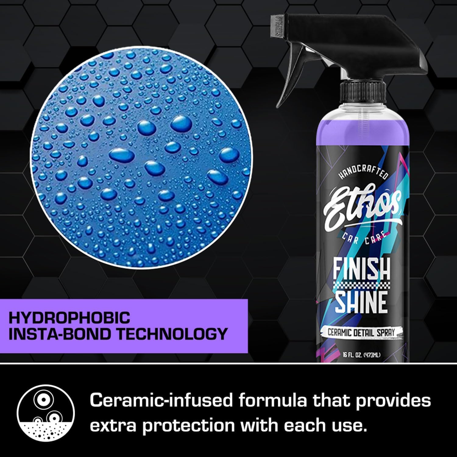 Ethos Handcrafted Car Care in a detailing scene showing quick maintenance convenience