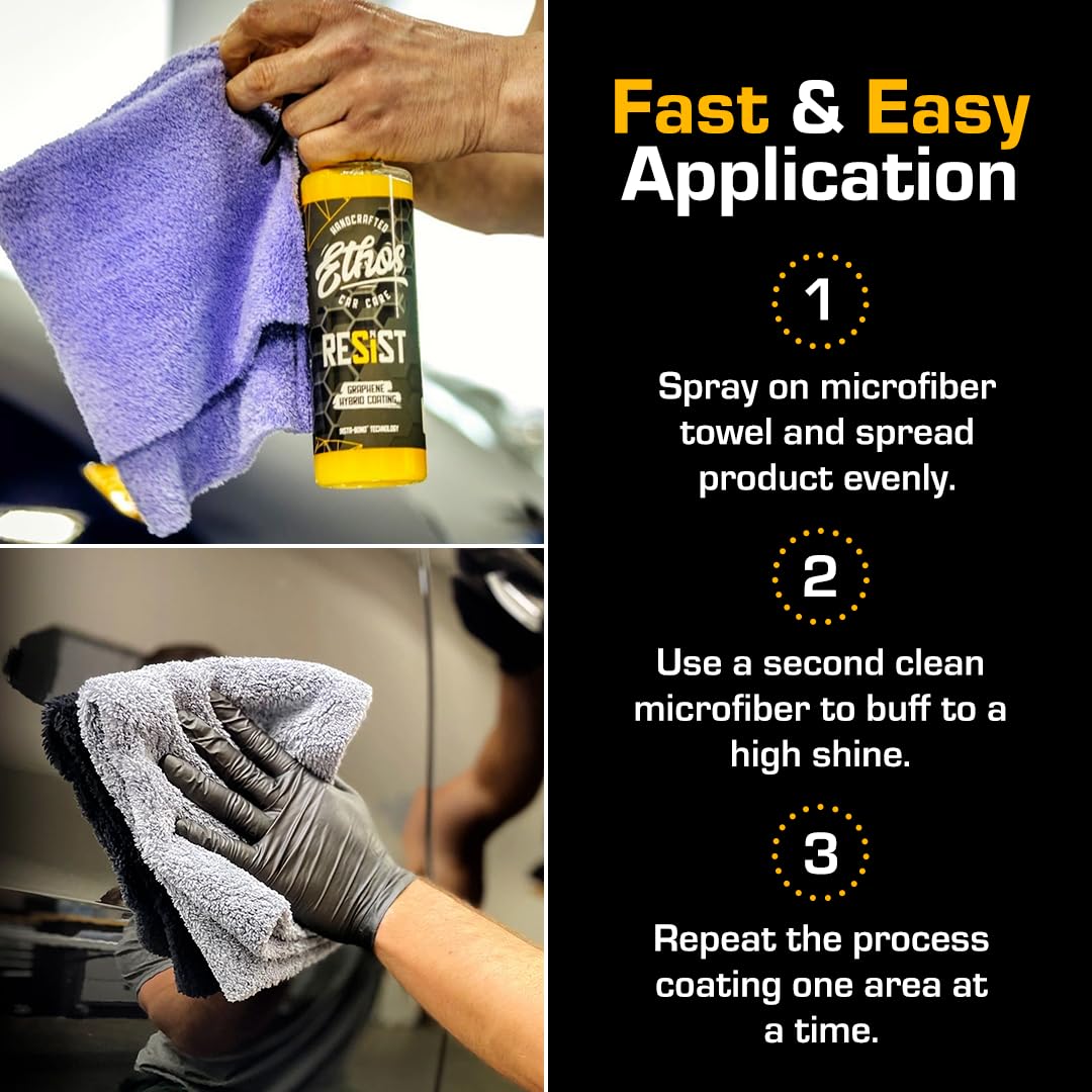 Ethos Handcrafted Car Care high gloss reflection on paint showcasing enhanced shine benefit