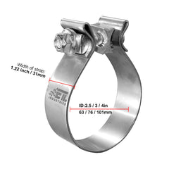 ETL INDUSTRIES installed on exhaust demonstrating secure, no-weld connection benefit
