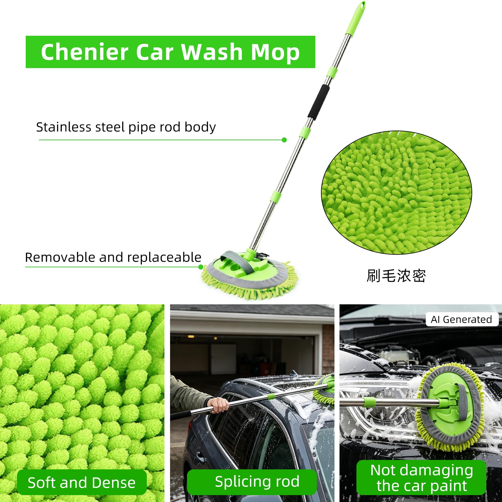 ETOUPA squeegee on windshield delivering streak-free drying
