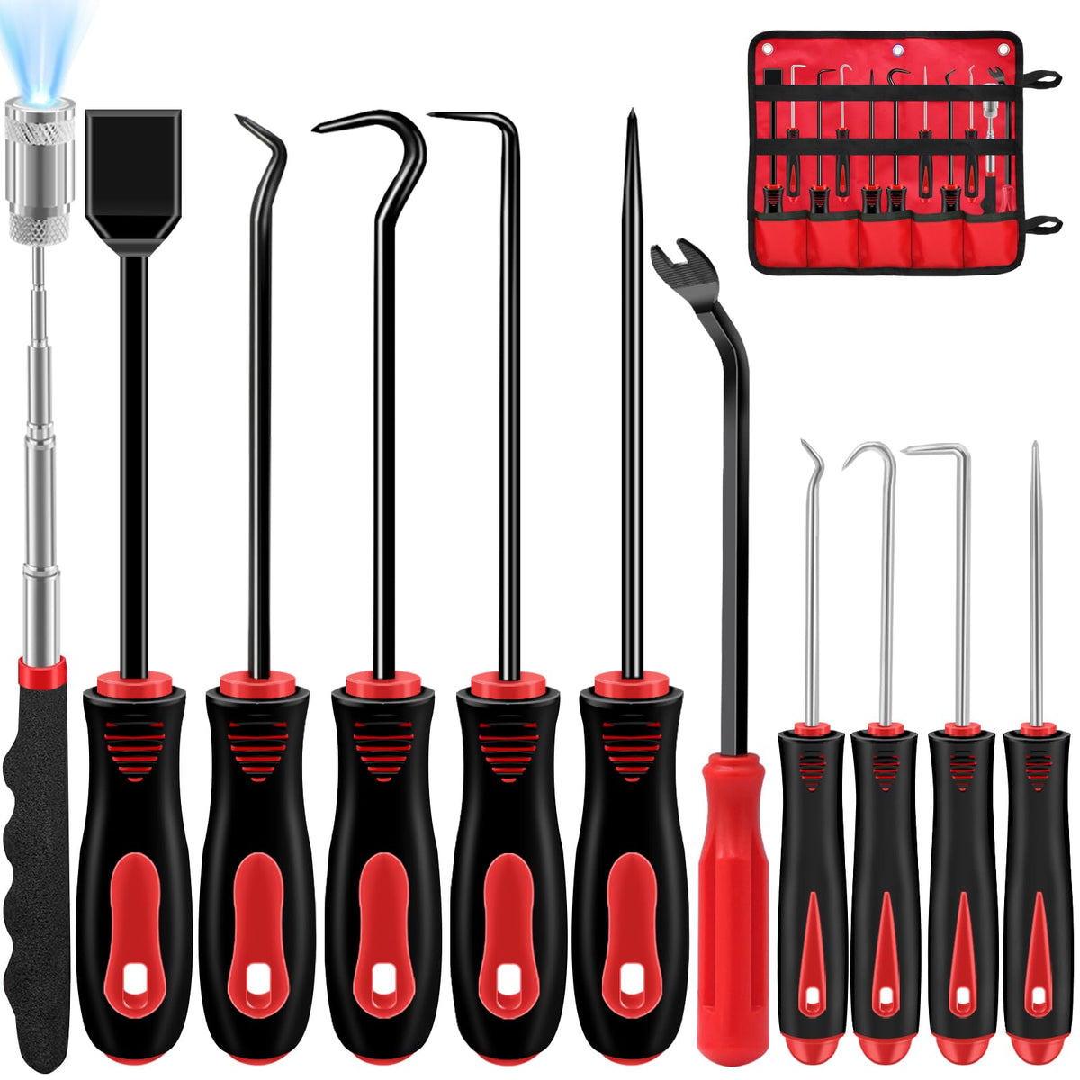 Etre Jeune front layout showing full 11-piece set and red handles for quick identification