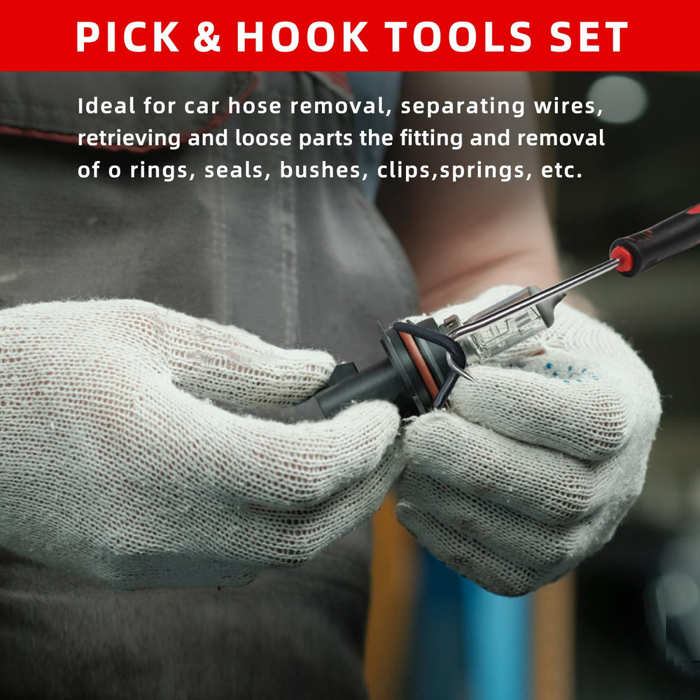 Etre Jeune tools in use inside a car engine bay showing precise seal and hose removal