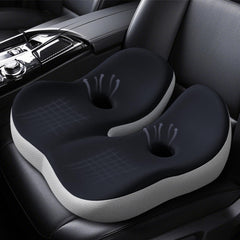 Euamzger front view booster cushion showing lift and shape benefit improved posture