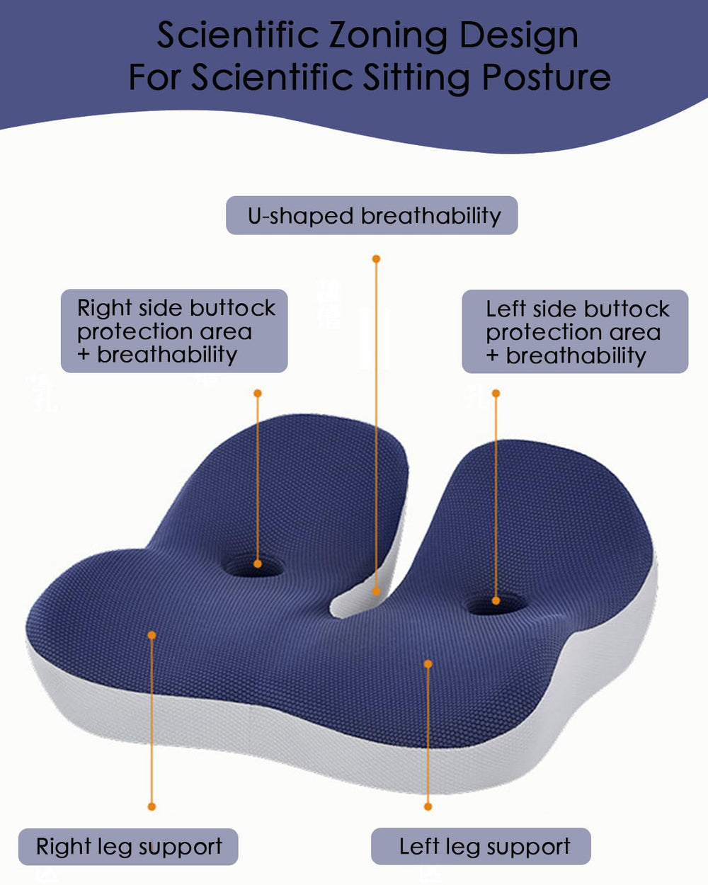 Euamzger non-slip base texture providing grip and stability on seats