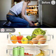Eudaemiles rod mounted inside RV refrigerator preventing items from shifting benefit