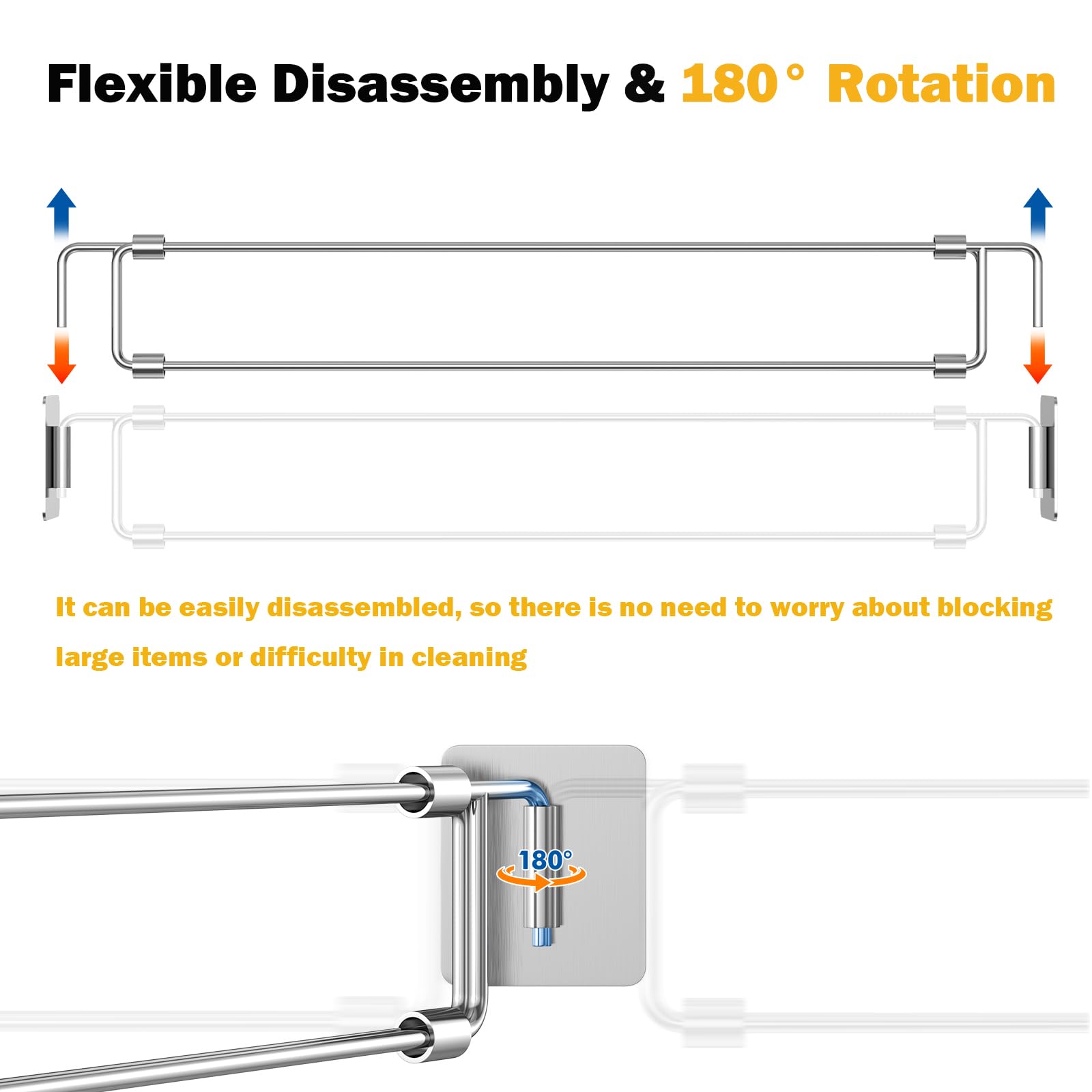 Eudaemiles rod next to ruler showing adjustable 12.44–22.63 inch range benefit
