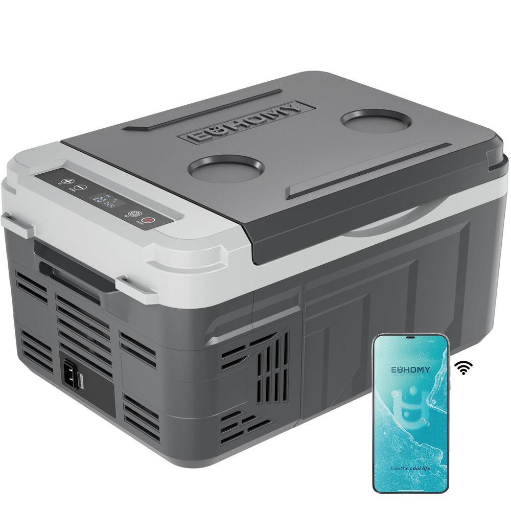 EUHOMY front view with lid closed showing compact design and portability benefit
