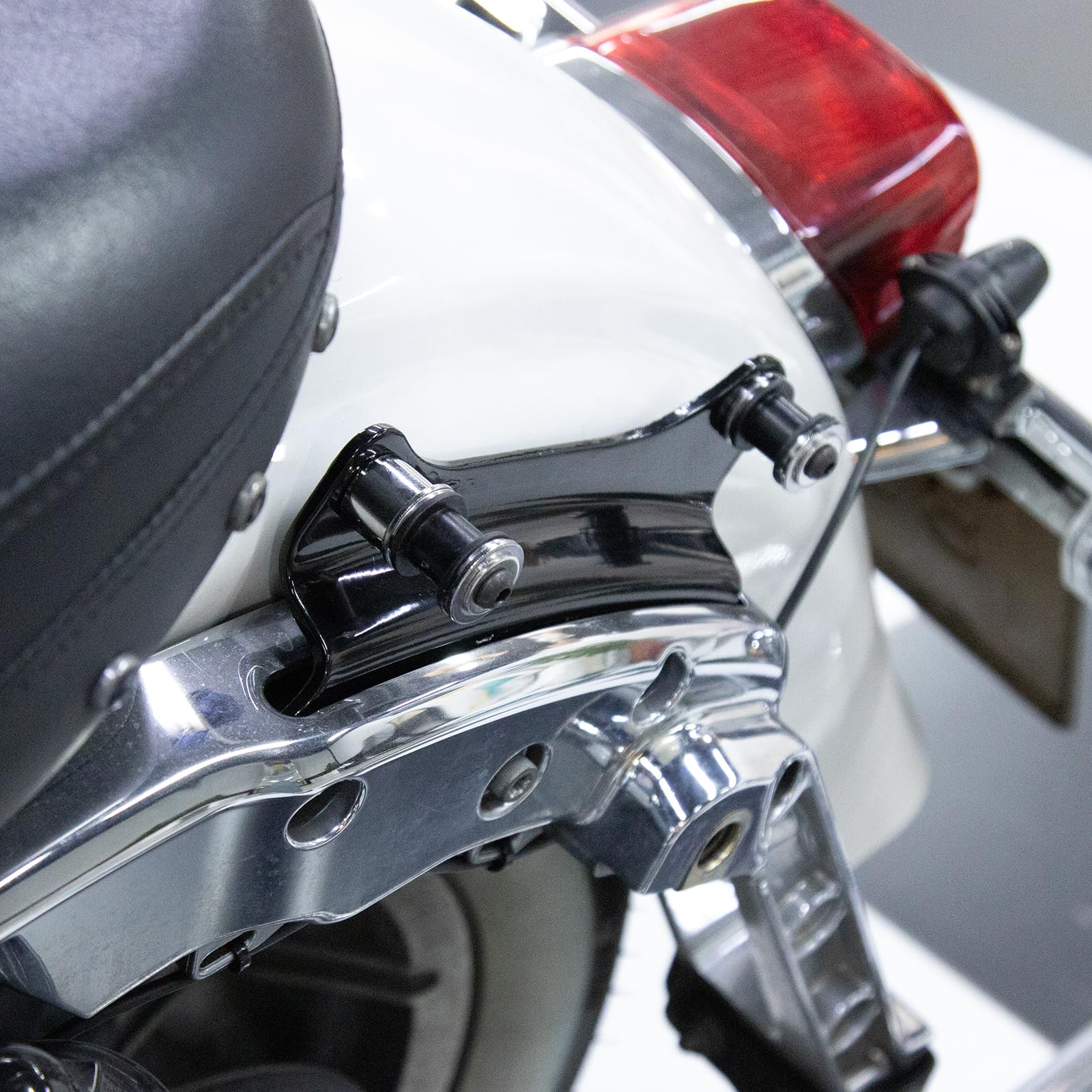 Eumti docking kit on touring motorcycle in road setting illustrating real-world use