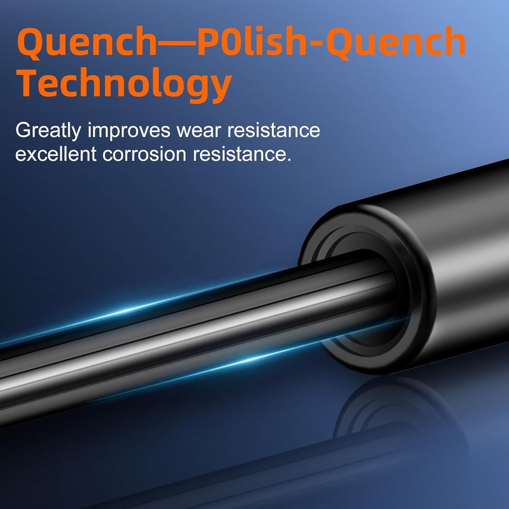 Euplokeer strut beside ruler showing 20.08-inch extended length for accurate fit