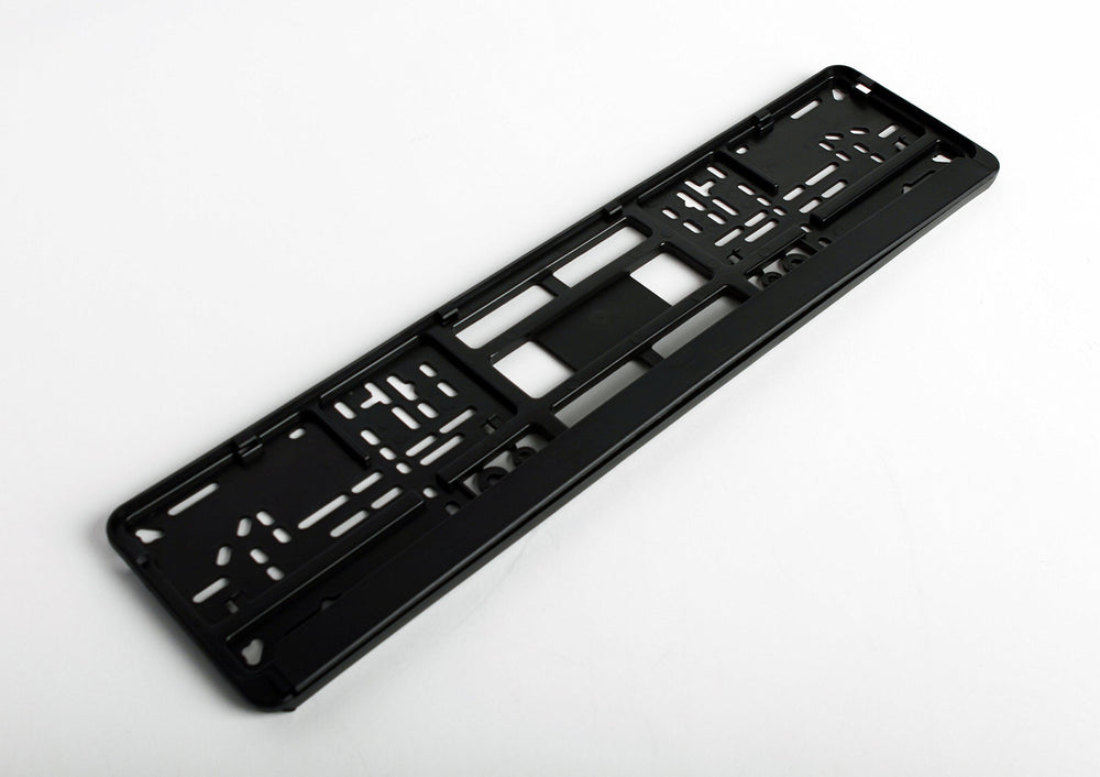 European License Plates close-up of molded texture for durability and scratch resistance