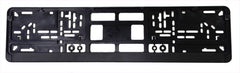 European License Plates front view of black frame showing clean fit and sleek look