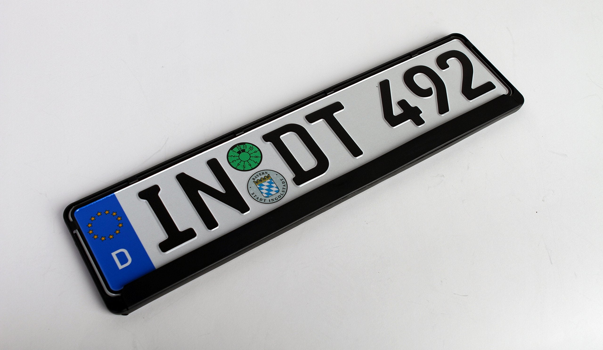 European License Plates boxed packaging and label for easy identification and storage